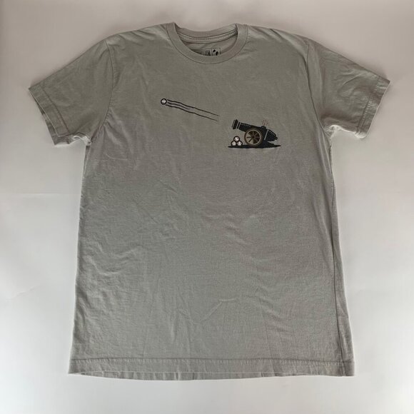 Baseballism Gray Run At Your Own Risk Short Sleeve Crewneck Shirt Mens Large - Picture 1 of 5